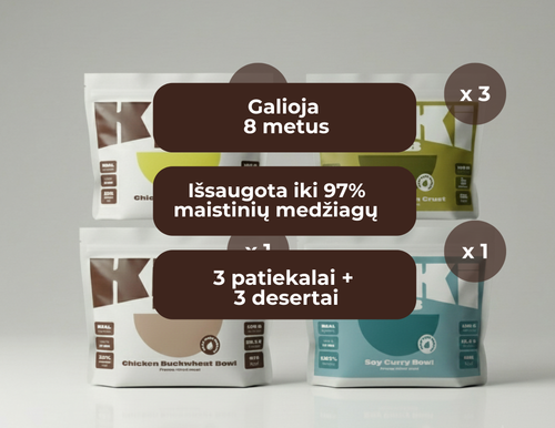 Nuotykių rinkinys (3 patiekalai + 3 desertai)